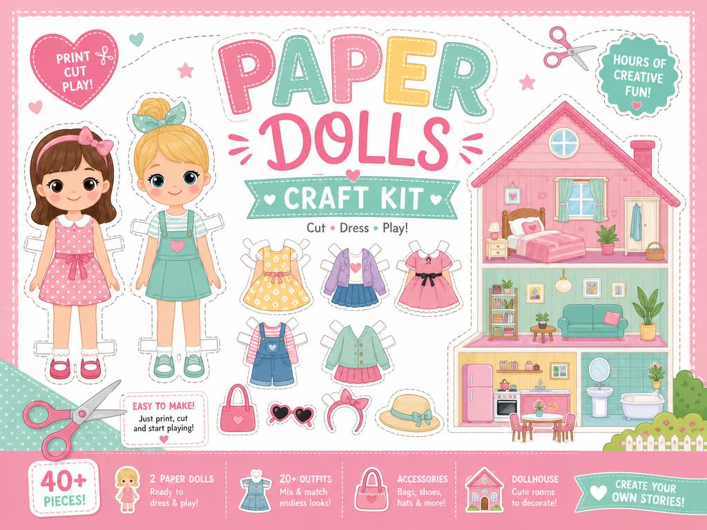 Paper Dolls Craft Kit cover